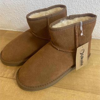 ☆Ukala ウカラ☆ レザーショートブーツ Camel キャメル　サイズS(ブーツ)