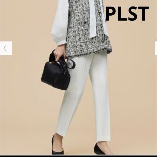 PLST - PLUS STYLEスティックパンツ（コットンブレンド）（丈長め）の