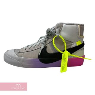 OFF-WHITE×NIKE×Serena Williams 2018AW THE 10 BLAZER MID Queen AA3832-002 オフホワイト×ナイキ×セリーナ・ウィリアムズ ブレーザーミッド クイーン ハイカットスニーカー グレー サイズUS6.5(24.5cm) 【220714】【新古品】【me04】(スニーカー)