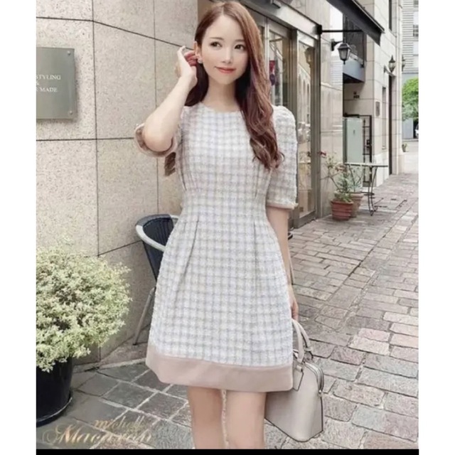 michellMacaron - ミシェルマカロン ツイード ミニワンピース XSの通販