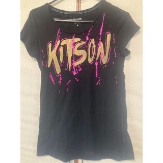 キットソン(KITSON)の古着　キットソン　KITSON Tシャツ　ブラック(Tシャツ(半袖/袖なし))