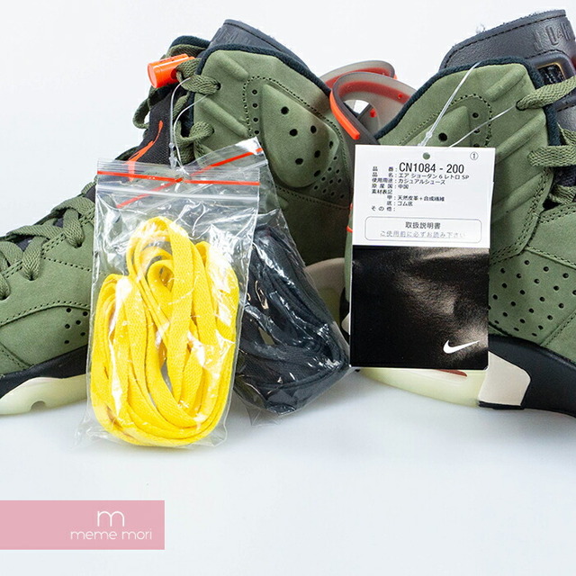 NIKE(ナイキ)のNIKE×TRAVIS SCOTT 2019AW AIR JORDAN 6 RETRO SP CN1084-200 ナイキ×トラヴィス スコット エアジョーダン6レトロ ミッドカットスニーカー カーキオリーブ サイズUS8.5(26.5cm) プレゼント ギフト【191023】【新古品】【me56】 メンズの靴/シューズ(スニーカー)の商品写真