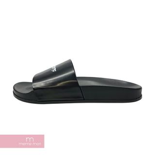 VETEMENTS 2022SS Logo Leather Slides UE52FL500B ヴェトモン ロゴレザースライド レザーサンダル ブラック サイズ41 【220328】【新古品】【me04】(サンダル)