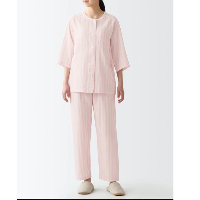 MUJI (無印良品)(ムジルシリョウヒン)の無印良品 七分袖パジャマ レディースＬサイズ レディースのルームウェア/パジャマ(パジャマ)の商品写真