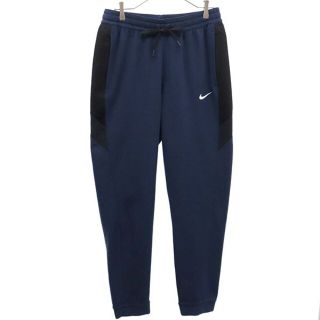 ナイキ(NIKE)のナイキ ロゴプリント スウェット パンツ L ネイビー×ブラック NIKE スポーツ メンズ 【中古】  【230427】(ワークパンツ/カーゴパンツ)