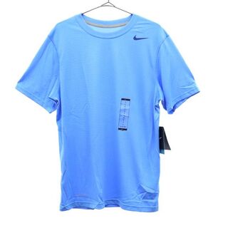 ナイキ(NIKE)の未使用 ナイキ 総柄 トレーニングシャツ S ブルー NIKE スポーツ 半袖Tシャツ ウォームアップ メンズ 【中古】  【230427】 メール便可(その他)