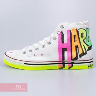 VETEMENTS 2020SS Classic High Tops Hardcore Happiness SS20SN001 ヴェトモン クラシックハイトップ ハードコアハピネス ハイカットスニーカー 落書きプリント ホワイト サイズ40(24.5cm)【221006】【新古品】【me04】(スニーカー)