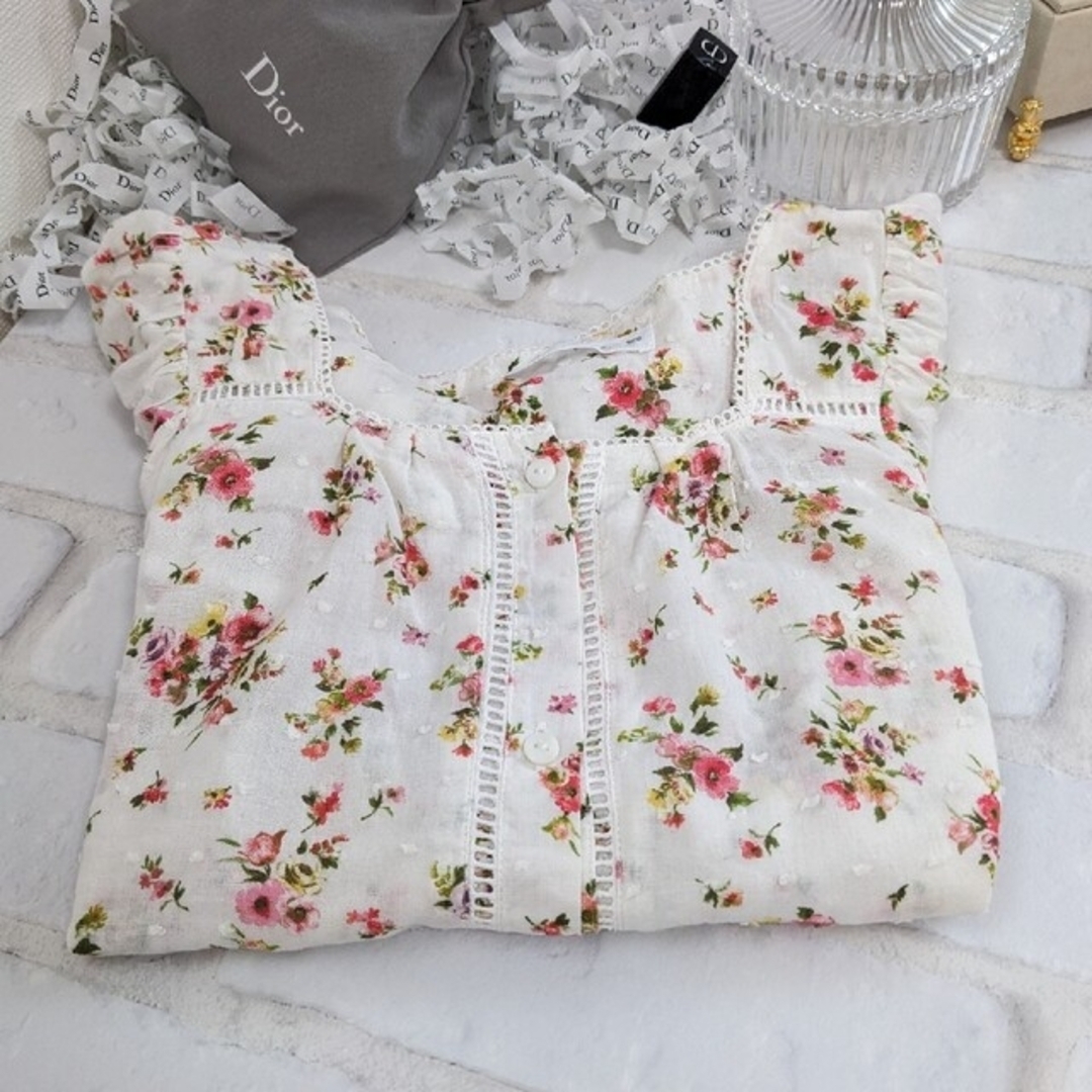 ZARA KIDS(ザラキッズ)のZARA KIDS  花模様ブラウス　11-12y 152cm キッズ/ベビー/マタニティのキッズ服女の子用(90cm~)(ブラウス)の商品写真