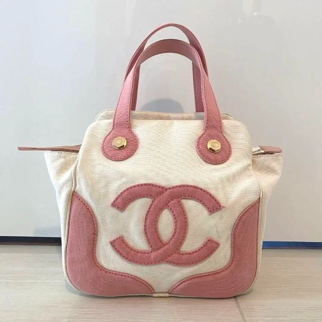 CHANEL シャネル マシュマロキャンバス ハンドバッグ ココマーク ...