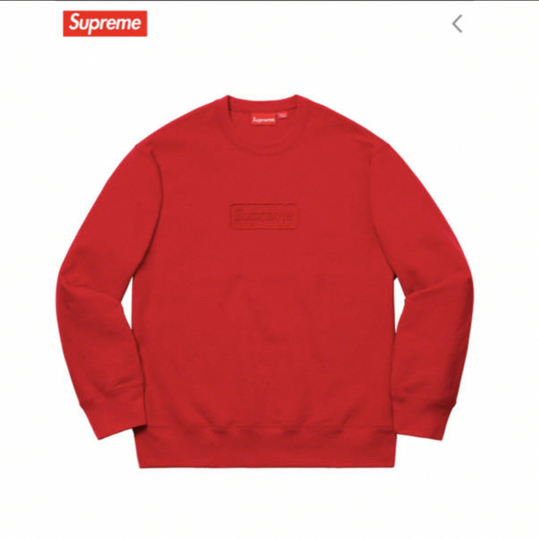 supreme cutout logo crew neck