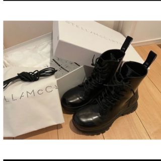 ステラマッカートニー(Stella McCartney)の⭐︎STELLA McCARTNEY⭐︎レースアップ　ショートブーツ　ブラック(ブーツ)