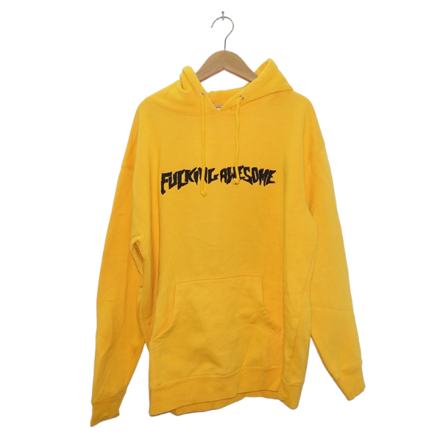 採寸FUCKING AWESOME LOGO HOODIE YELLOW