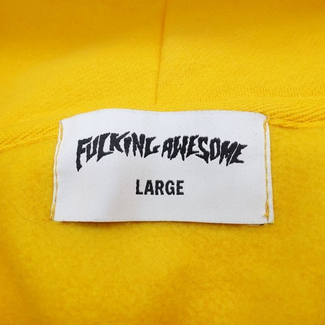 FUCKING AWESOME LOGO HOODIE YELLOW 3