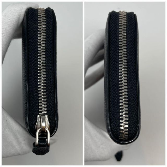 極美品✨ BALLY 現行 長財布 ラウンドファスナー トレスポ ストライプ-
