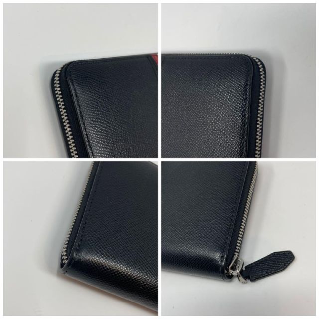 極美品✨ BALLY 現行 長財布 ラウンドファスナー トレスポ ストライプ