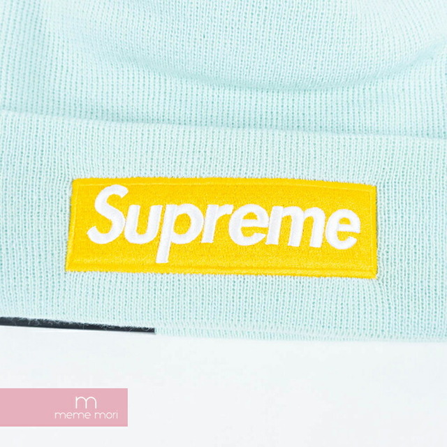 Supreme(シュプリーム)のSupreme×New Era 2017AW Box Logo Beanie Ice Blue シュプリーム×ニューエラ ボックスロゴビーニー アイスブルー ニットキャップ ニット帽 ライトブルー【220606】【新古品】【me04】 メンズの帽子(ニット帽/ビーニー)の商品写真