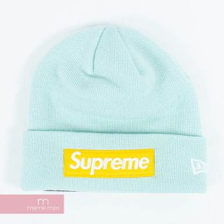 シュプリーム(Supreme)のSupreme×New Era 2017AW Box Logo Beanie Ice Blue シュプリーム×ニューエラ ボックスロゴビーニー アイスブルー ニットキャップ ニット帽 ライトブルー【220606】【新古品】【me04】(ニット帽/ビーニー)