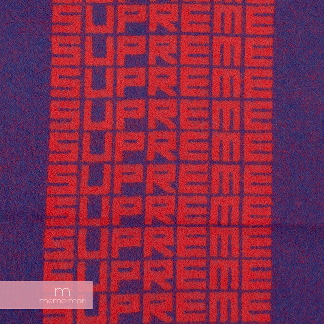 Supreme 2018AW Logo Repeat Scarf シュプリーム ロゴリピートスカーフ マフラー カシミヤ混 ロゴ レッド 【201115】【新古品】【me04】 1