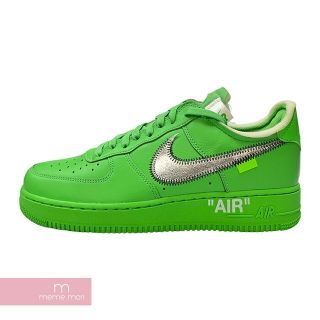 NIKE×OFF-WHITE 2022AW AIR FORCE 1 LOW SP BK Brooklyn Green DX1419-300 オフホワイト×ナイキ エアフォース1 ブルックリン グリーン ローカットスニーカー ヴァージル・アブロー ネオングリーン サイズUS9.5(27.5cm) 【230307】【新古品】【me04】(スニーカー)