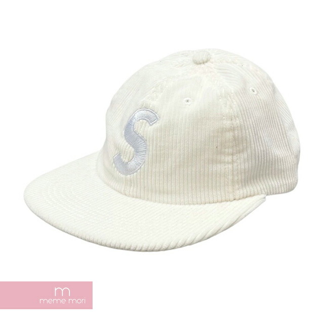 お土産・買い物 Supreme 2017SS Corduroy S Logo 6-Panel White