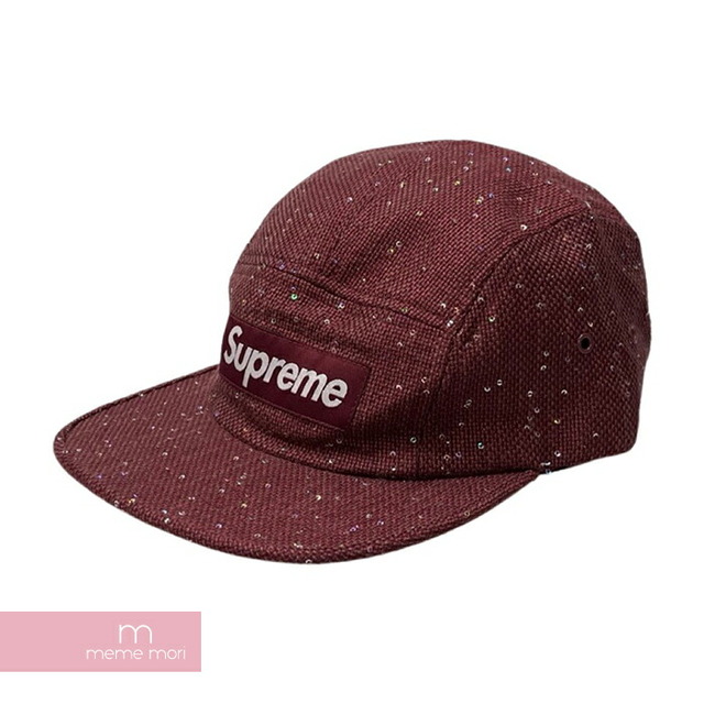 Supreme 2016AW Sequins Camp Cap シュプリーム シークインキャンプキャップ 帽子 スパンコール ロゴ バーガンディ 【220517】【新古品】【me04】のサムネイル