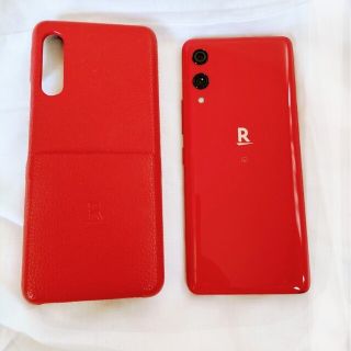 ラクテン(Rakuten)の楽天ハンド rakuten hand レッド P710 本体のみ 美品 64GB(スマートフォン本体)