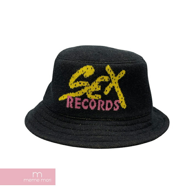 CHROME HEARTS×MATTY BOY Sex Records Cashmere Bucket Hat クロムハーツ×マッティボーイ セックスレコードカシミヤバケットハット シルク混 帽子 ブラック サイズXL/62cm 【221210】【-A】【me04】