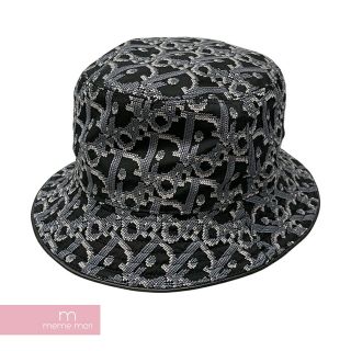 Dior Chapeau Oblique Bob Hat 183C902V1581 ディオール シャポーオブリークボブハット バケットハット 素材切替 帽子 オブリークロゴ刺繍 ブラック×グレー サイズL 【221025】【新古品】【me04】(ハット)