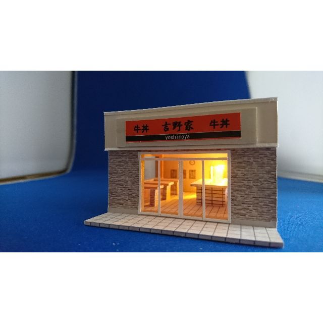 ◇オリジナル店舗建築模型03◇スケール1/87 HOゲージインテリア　鉄道模型 9