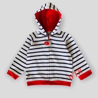 プチバトー(PETIT BATEAU)の◆ プチバトー　マリニエールジップアップパーカー　男の子　81cm   匿名配送(その他)