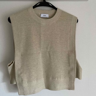 HYKE(ハイク)C/C KNIT THERMAL CROPPED VEST