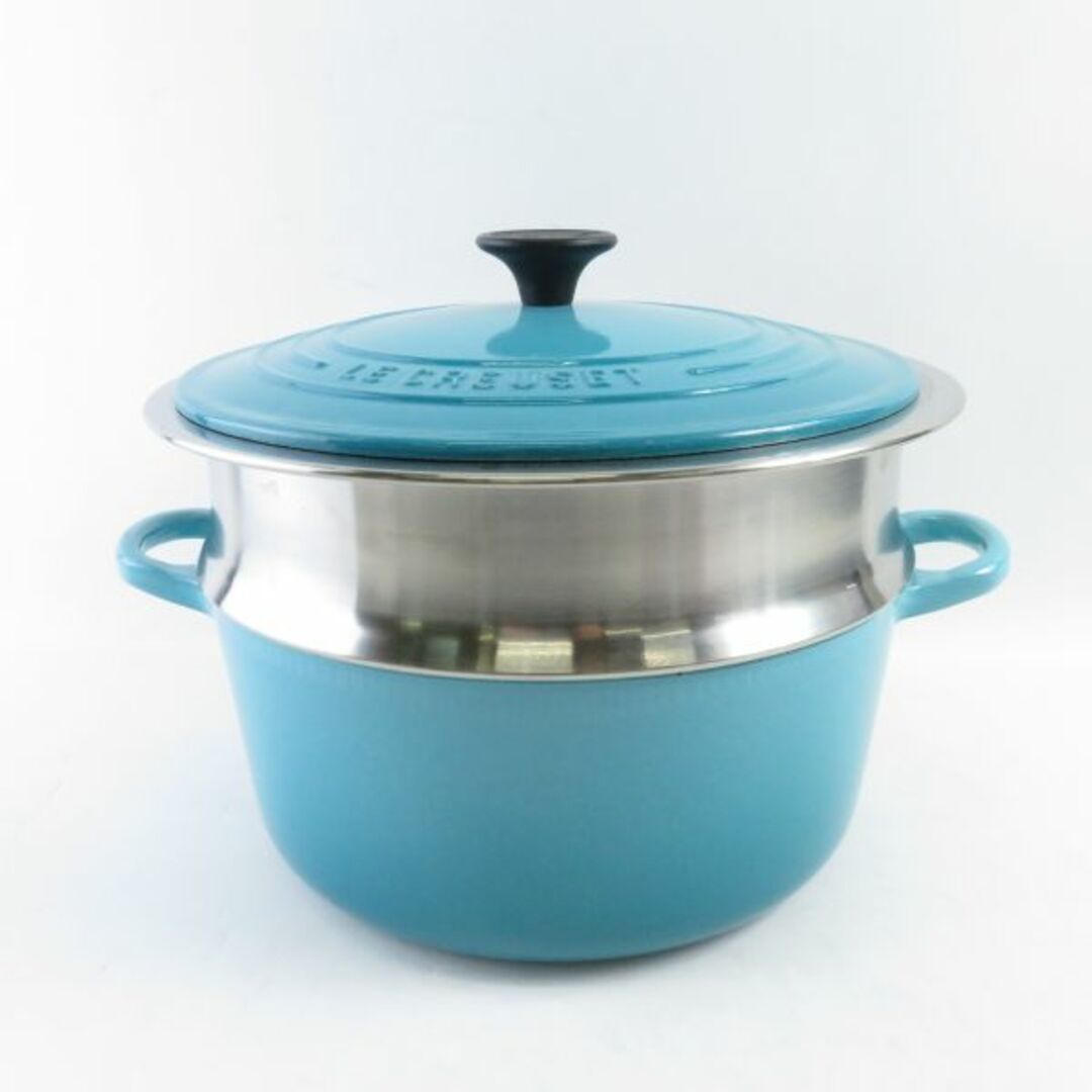 Le Creuset ルクルーゼ ココットロンド 両手鍋&22cm用スチーマー 2点