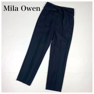 ミラオーウェン(Mila Owen)の新品タグ付き♪Mila Owenミラオーウェン ハイウエストパンツ ネイビー 0(カジュアルパンツ)