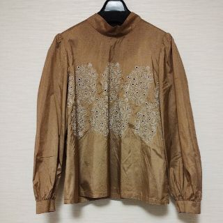 美品☆ミナペルホネンシルク混ブラウス　ya1098  yume