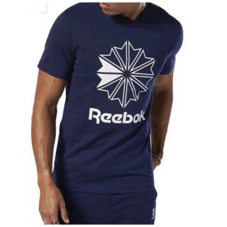 リーボック(Reebok)の送料無料 新品 Reebok リーボック CL ビッグロゴ Tシャツ L NV(Tシャツ/カットソー(半袖/袖なし))