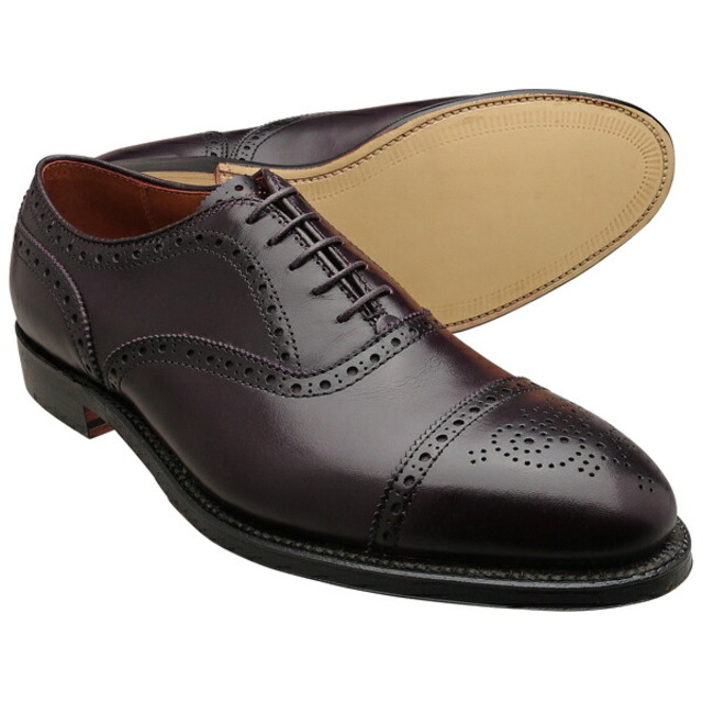 Alden オールデン 908 Medallion Tip Bal Oxford セミブローグ BURGUNDY レザーソール≪MADE IN U.S.A. 正規品靴/シューズ