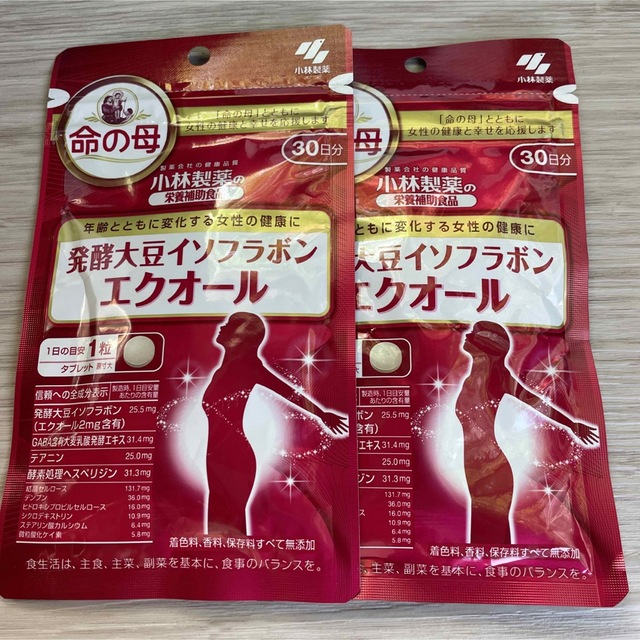 小林製薬の栄養補助食品 発酵大豆イソフラボン エクオール 30粒