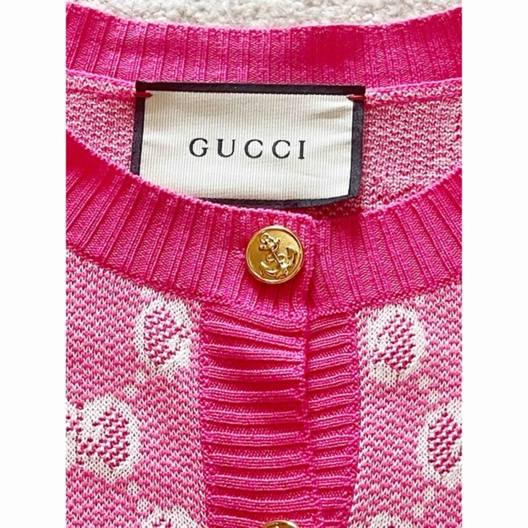 Gucci - Gucci GGジャカード カーディガン ピンク(S)美品の通販 by