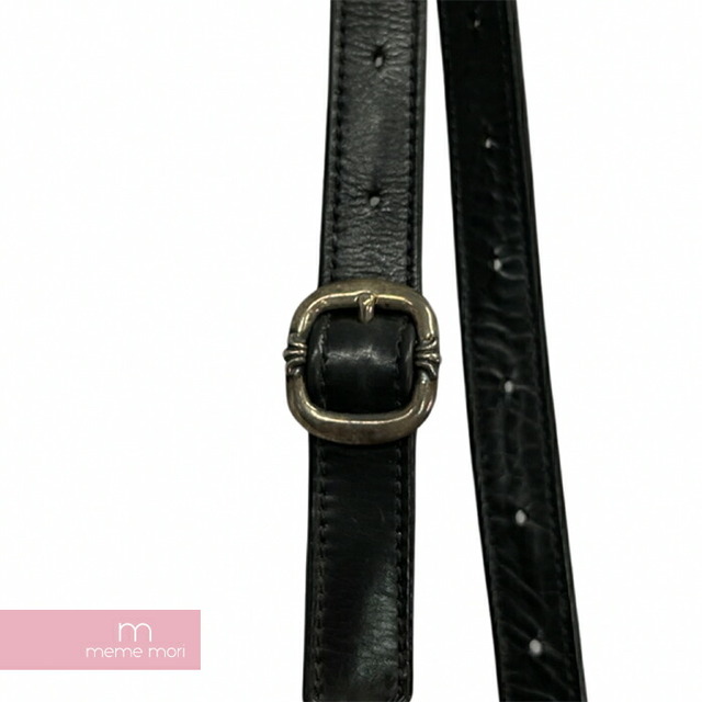 CHROME HEARTS NECK FRNT クロムハーツ ネックフロント シザーケース ポシェット ポーチ ショルダーバッグ クロスボールボタン ブラック【221010】【-C】【me04】