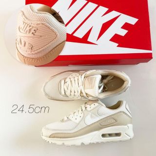 ナイキ(NIKE)のNIKE ナイキ エアマックス90 ベージュ 24.5 ホワイト Airmax (スニーカー)