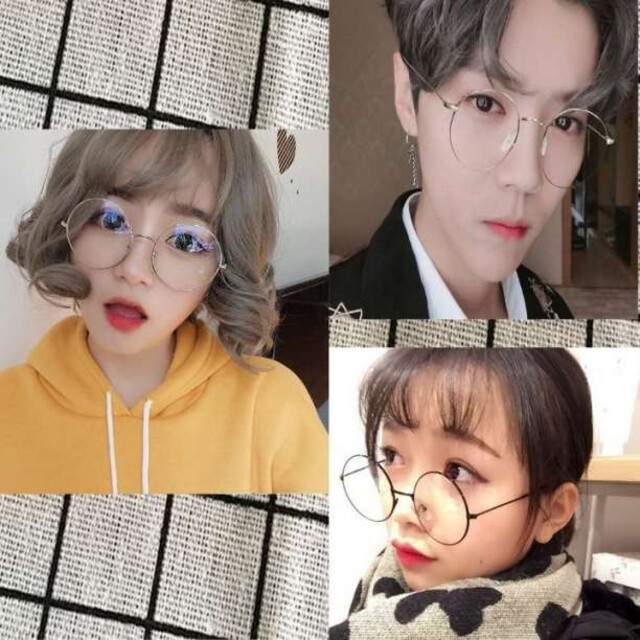 売れ筋がひ! 丸メガネ 銀 男女兼用 眼鏡 おしゃれ 韓国