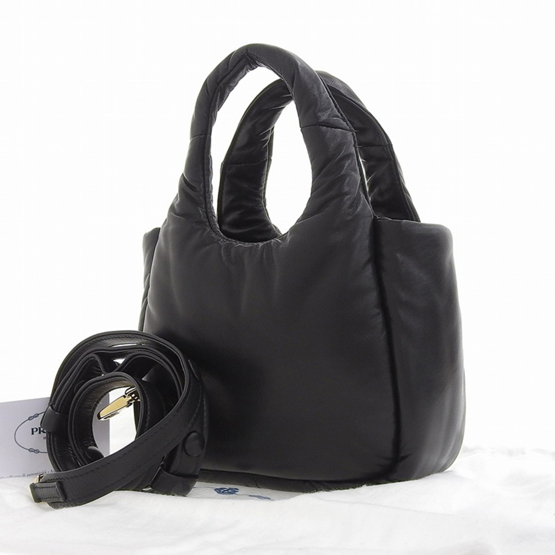 PRADA - プラダ ソフト パテッドナッパレザー ミニハンドバッグ PRADA - プラダ ソフト パテッドナッパレザー ミニハンドバッグ