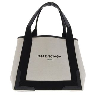 バレンシアガバッグ(BALENCIAGA BAG)のバレンシアガ  ネイビーカバスS  キャンバス/レザー  339933(ハンドバッグ)