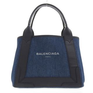 バレンシアガバッグ(BALENCIAGA BAG)のバレンシアガ  ネイビーカバスS  デニム/レザー  339933(ハンドバッグ)