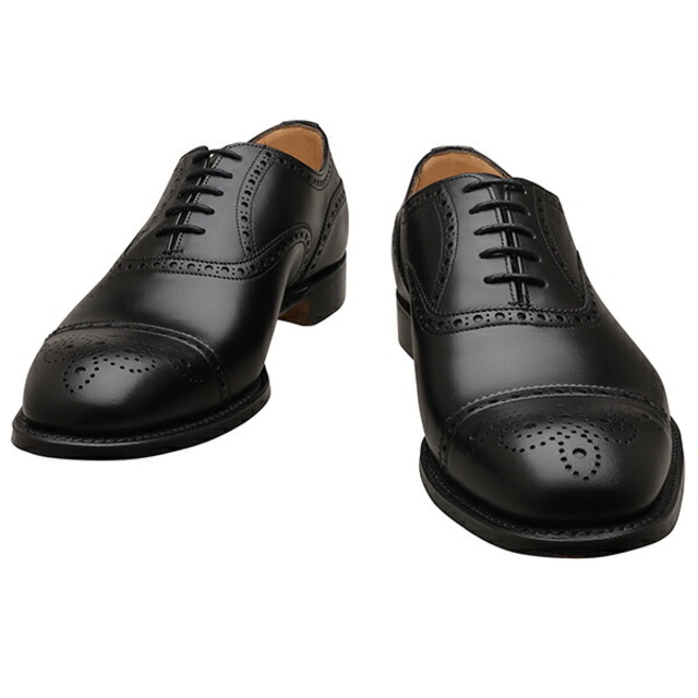 CHEANEY ジョセフ チーニー WILFRED レザーソール セミブローグ BLACK CALF 【Fitting G】