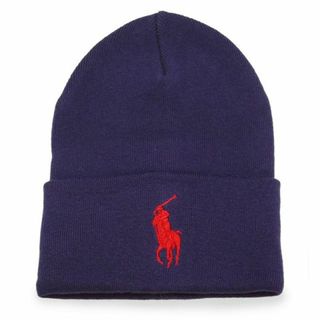 ポロラルフローレン(POLO RALPH LAUREN)のポロ ラルフ ローレン POLO RALPH LAUREN ニット帽 ユニセックス ネイビー PC0908 433(NV)(ニット帽/ビーニー)