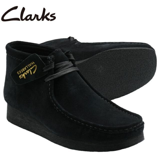 【CLARKS 26161529】 クラークス ワラビーブーツ2 BLACK SUEDE ブラックスエード ブーツ 【靴幅 M/ミディアム】