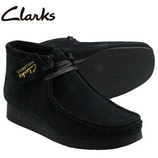 【CLARKS 26161529】 クラークス ワラビーブーツ2 BLACK SUEDE ブラックスエード ブーツ 【靴幅 M/ミディアム】(ブーツ)