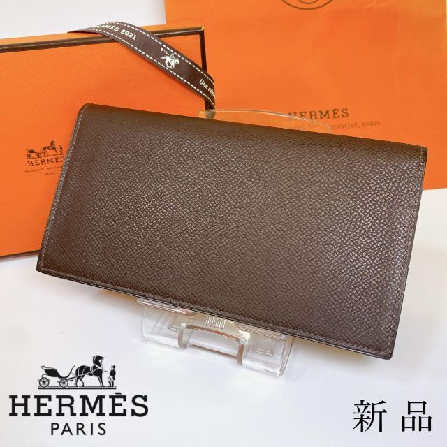 1769未使用保管 HERMES エルメス MC2 フレミング 長札入 定22万