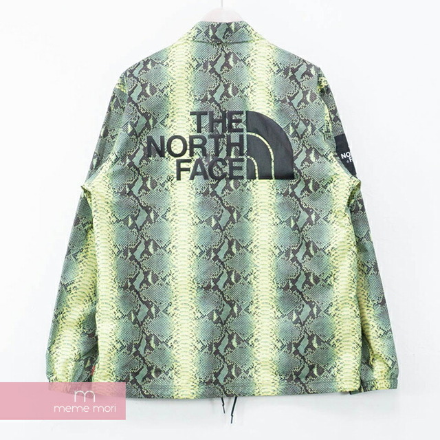 Supreme×THE NORTH FACE 2018SS Snakeskin Taped Seam Coaches Jacket シュプリーム×ノースフェイス スネークスキンテープドシームコーチジャケット 総柄 ロゴプリント グリーン サイズS【220609】【新古品】【me04】その他